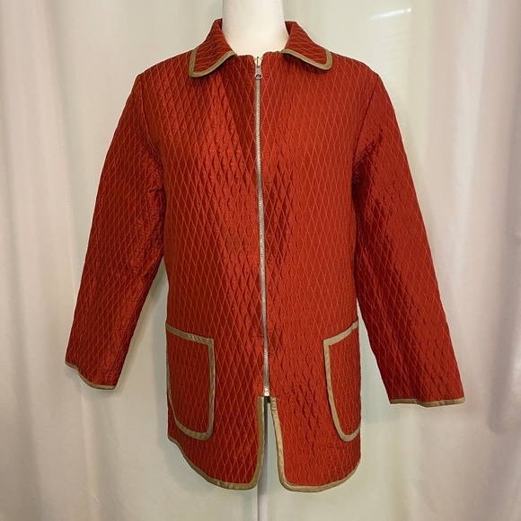 Tan/Orange‎ Quilted Reversible Jacket-No Brand-Heavy-NoTags-Small-Medium - Picture 1 of 10